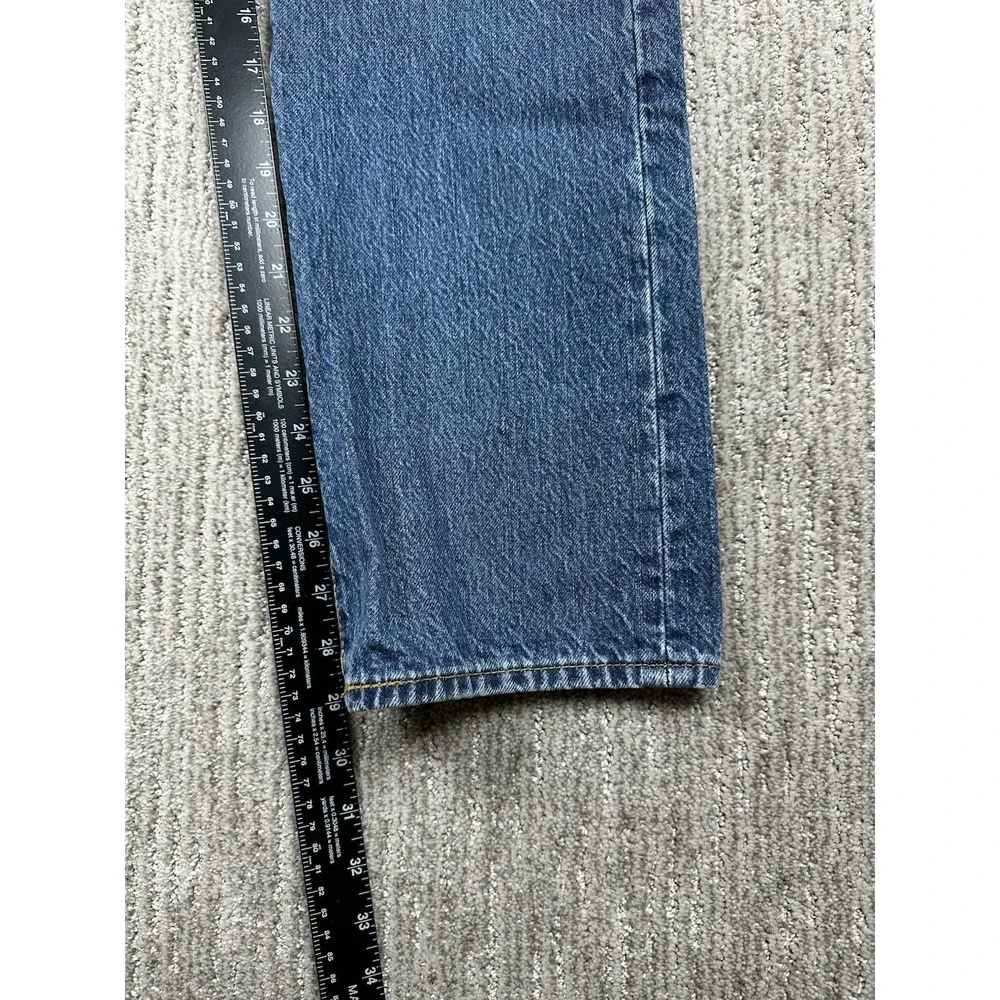 Levis 501 Jeans Mens 29x30 (fits 29x29) Blue Dark Wash Button Fly Straight Leg